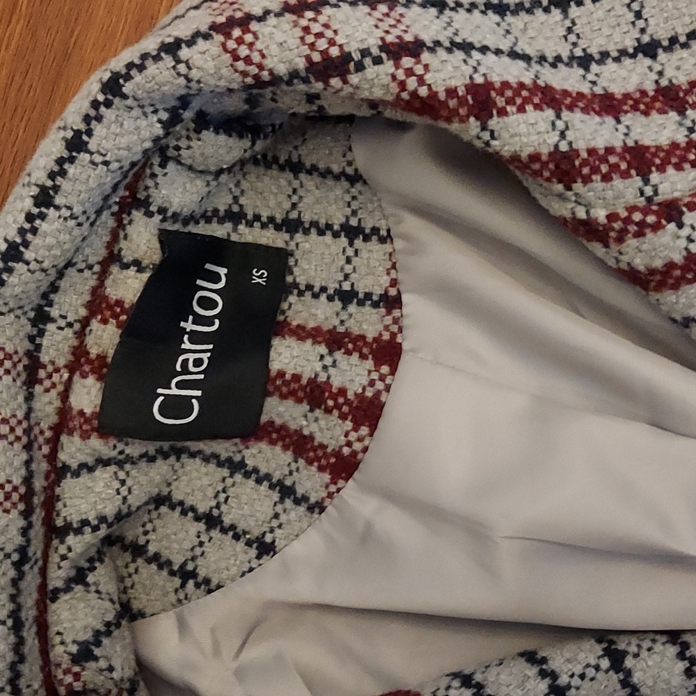 Plaid Lined Peacoat - Picture 3 of 9